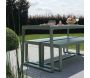 Salon de jardin en aluminium vert d'eau Rio - WIS-0262