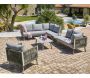 Salon de jardin d'angle 7 places en aluminium Manosque