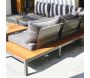 Salon de jardin d'angle 6 places en teck FSC et aluminium Nagano - 1689