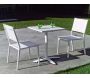 Salon de jardin pour balcon en aluminium et textilène Boston