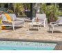 Salon de jardin bas 5 places en aluminium Ibiza