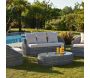 Salon de jardin bas 5 places en résine tressée demi-ronde luxe Isa - 6