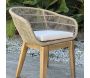 Salon de jardin en bois et cordes tressées 4 personnes Polinesia - 