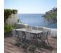 Salon de jardin design en aluminium anthracite 8 fauteuils Modulo