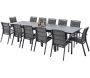 Salon de jardin design en aluminium anthracite 12 fauteuils Modulo - 7