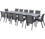 Salon de jardin design en aluminium anthracite 12 fauteuils Modulo - WILSA GARDEN