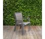 Salon de jardin design en aluminium anthracite 8 fauteuils Modulo - 8