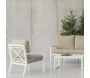 Salon de jardin détente en aluminium blanc 4 places Dounvil - HEVEA