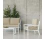 Salon de jardin détente en aluminium blanc 4 places Dounvil - IND-0633