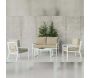 Salon de jardin détente en aluminium blanc 4 places Dounvil
