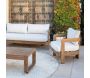Salon de jardin détente en aluminium imitation bois Corcega - 