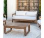 Salon de jardin détente en aluminium imitation bois Corcega