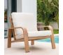 Salon de jardin détente en aluminium imitation bois Sudafrica - 