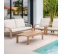 Salon de jardin détente en aluminium imitation bois Sudafrica