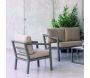 Salon de jardin détente en aluminium 4 places Acapulco - HEVEA