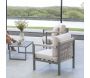 Salon de jardin détente en aluminium 4 places Damasco - IND-0646