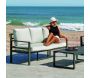 Salon de jardin détente en aluminium 5 places Glembor - HEVEA