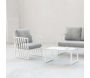 Salon de jardin détente en aluminium 4 places Lovenia - HEVEA