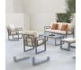 Salon de jardin détente en aluminium 5 places Senia