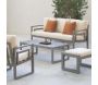 Salon de jardin détente en aluminium 5 places Senia - HEVEA