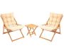 Salon de jardin détente en bois de hêtre Mycos