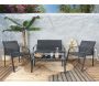 Salon de jardin détente en métal 4 personnes Naxos