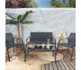 Salon de jardin détente en métal 4 personnes Naxos