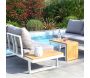 Salon de jardin modulable 4 places en bois d'acacia et aluminium Tokyo - 1289