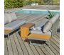 Salon de jardin modulable 4 places en bois d'acacia et aluminium Tokyo - 1289