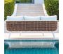 Salon de jardin sofa en aluminium et résine tressée Sudan - 2139