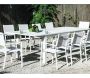 Salon de jardin table repas extensible et 10 fauteuils Camélia