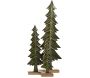 Sapins décoratifs en bois de manguier vert (Lot de 3)