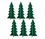 Sapins décoratifs en feutrine 20 cm (Lot de 12) - AUB-7233