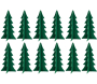 Sapins décoratifs en feutrine 20 cm (Lot de 12)
