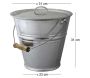 Seau cendres granulés ou compost avec couvercle 10 litres - GUI-0128