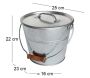 Seau avec couvercle pour cendres granulés ou compost - GUI-0121