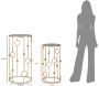 Selettes en métal doré Cage (Lot de 2) - MAU-0426