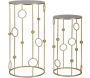 Selettes en métal doré Cage (Lot de 2)