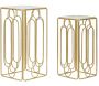Selettes en métal doré Holdery (Lot de 2)