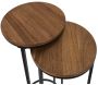 Sellette gigogne effet acacia et métal (Lot de 2) - 6