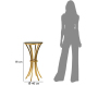 Sellette en métal et verre Shanty 40 x 81 cm - MAU-0667