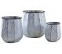 Cache-pots en métal patiné (Lot de 3)