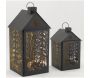 Lanternes en métal noir Maison Cerf (lot de 2) - 125