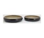 Plateaux ronds en bambou naturel et noir (lot de 2) - 34,90