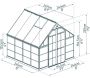 Serre de jardin en aluminium argent et polycarbonate Balance - PAA-0100
