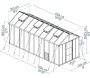 Serre de jardin en aluminium gris et polycarbonate Glory - PAA-0163
