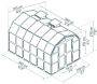Serre de jardin en aluminium vert et polycarbonate Grand Gardener - PAA-0145
