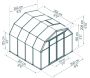 Serre de jardin en aluminium vert et polycarbonate Hobby Gardener - PAA-0140