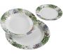 Service 18 assiettes en porcelaine décorée - VERSA