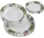 Service 18 assiettes en porcelaine décorée